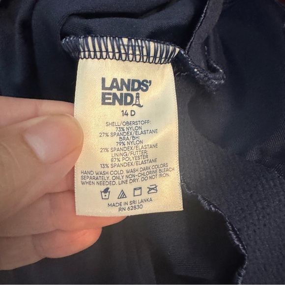 lands end tugless x back one piece swimsuit NWT - Picture 8 of 10